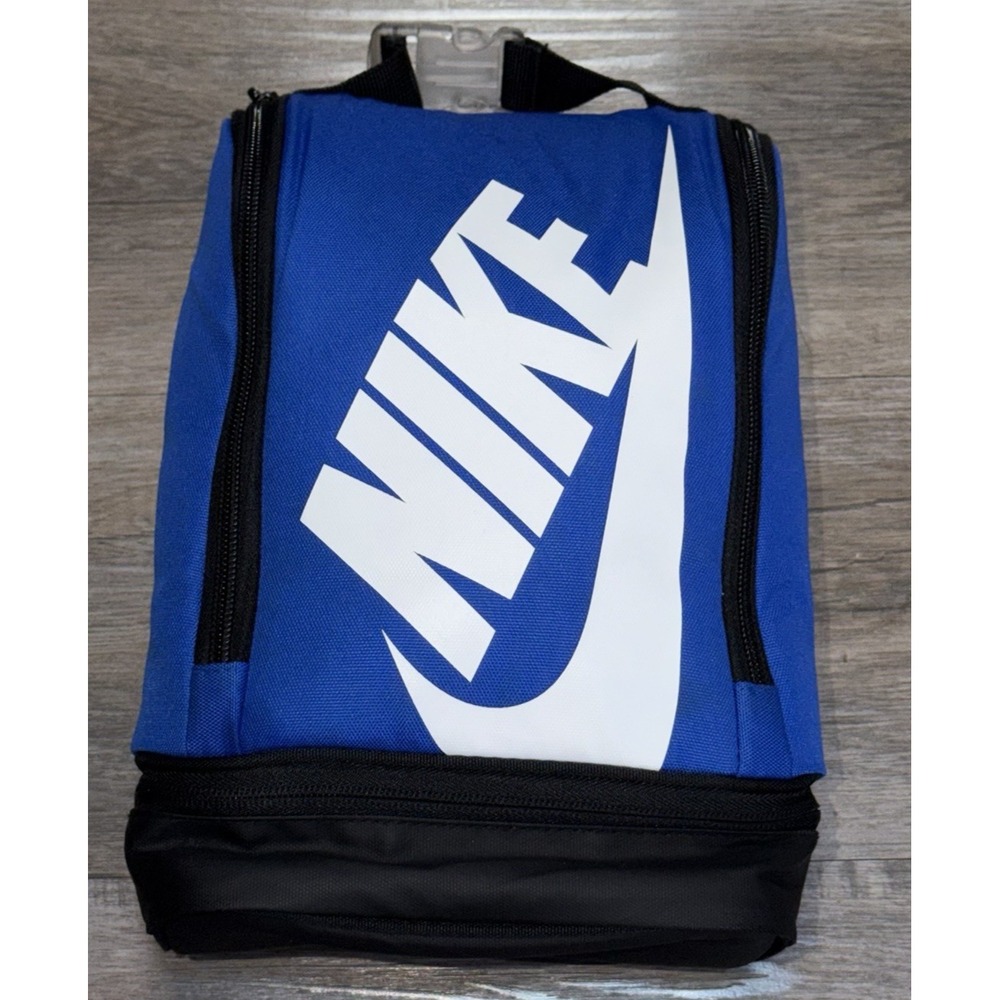 Nike Royal Blue Insulated Dome Lunch Bag Dual-Compartments w/Large Swoosh Logo